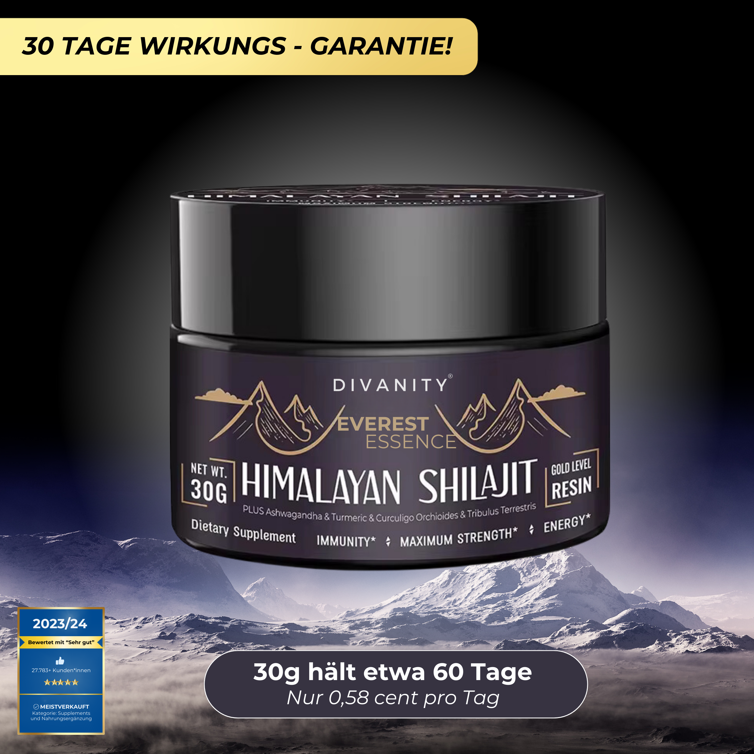 100% Shilajit Everest Essence™ - Pflanzliches Supplement